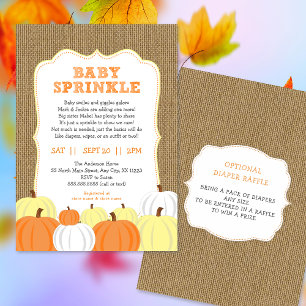 Invitación a la rociada de bebé de calabaza neutra