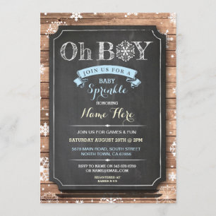 Invitación a la rociada de invierno de Baby Shower