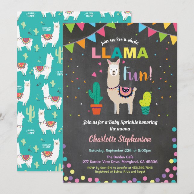 Invitación a la rociada de los niños de la Alpaca. (Anverso / Reverso)