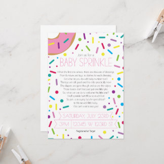 Invitación a la rociada de una niña bebé