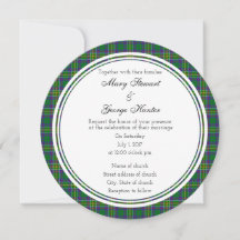 Invitación a la ronda Boda escocesa de Hunter