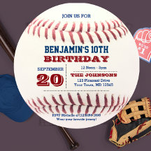 Invitación a la ronda de cumpleaños del béisbol