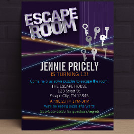 Invitación a la sala de escape colorida