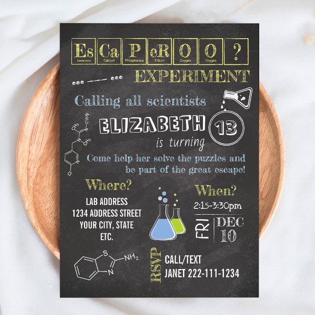 Invitación a la Sala de Escape de Laboratorio de C (Subido por el creador)