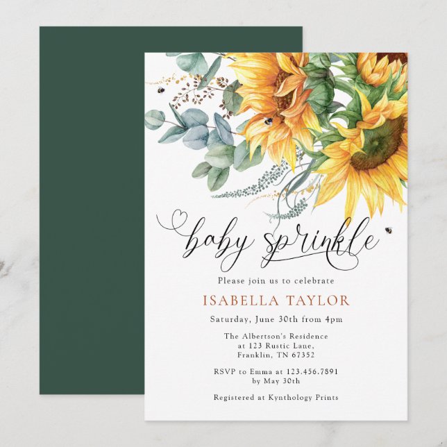 Invitación a la salpicadura de Baby Shower de gira (Anverso / Reverso)