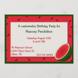 Invitación a la sandía Personalizado