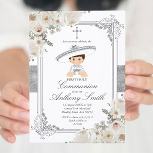Invitación a la Santa Comunión de un niño mexicano