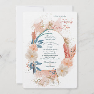 Invitación a la segunda boda del marco Boho