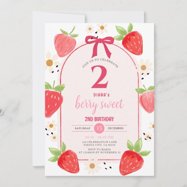 Invitación a la segunda fiesta de cumpleaños de Da (Anverso)