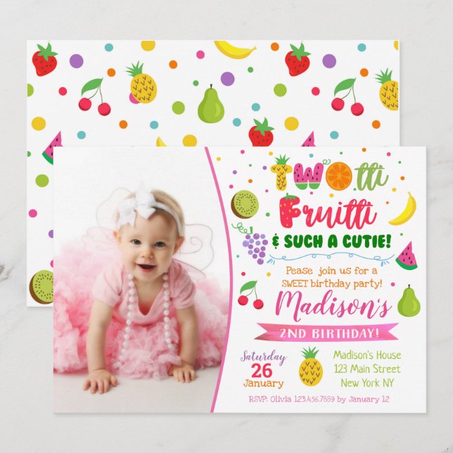 Invitación a la segunda fiesta de cumpleaños de Tw (Anverso / Reverso)