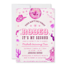 Invitación a la segunda fiesta de rodeo de vaquera