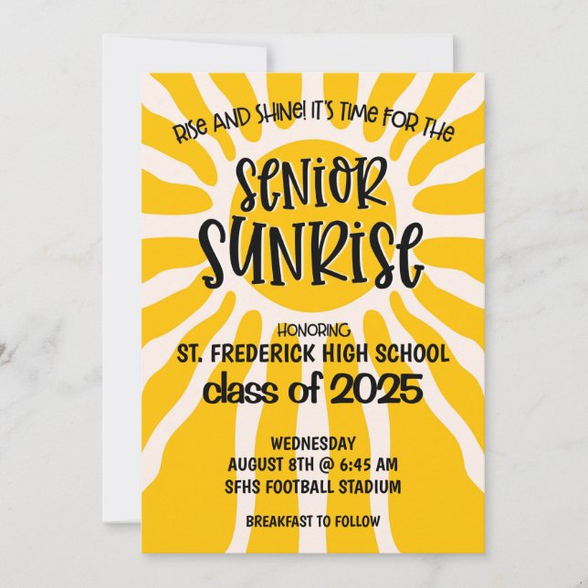 Invitación a la Semana Senior de la Escuela Superi (Anverso)