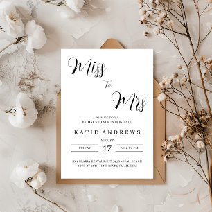 Invitación a la señora Bridal Shower