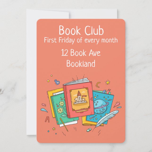 Invitación a la sesión del libro grupal de fantasí (Anverso)