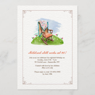 Invitación a la silla de roca
