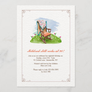 Invitación a la silla de rocas