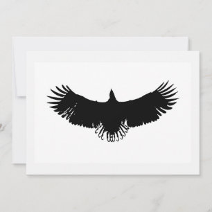 Invitación a la silueta de águila volante