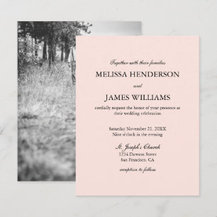 Invitación a la simple boda de fotos Minimalistas
