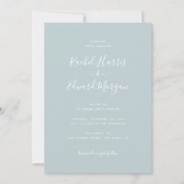 Invitación a la simple boda Minimalista moderna