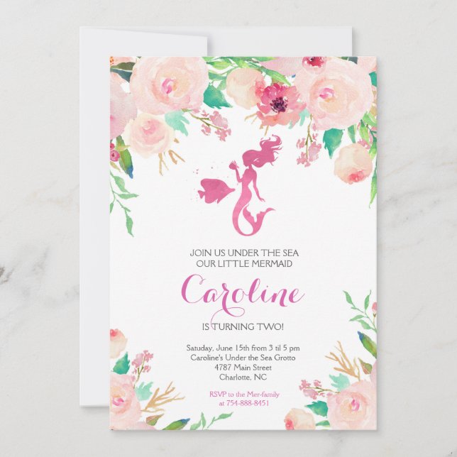 Invitación a la sirena bajo el mar (Anverso)