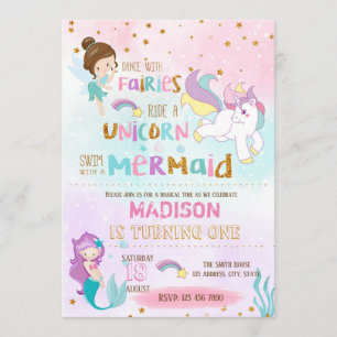 Invitación a la sirena unicornio