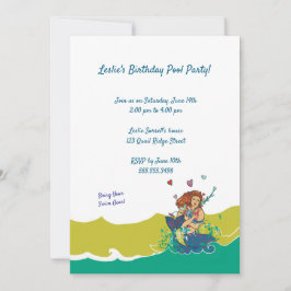 Invitación a la sirena y el delfín bebé