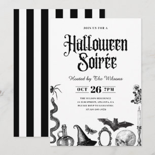 Invitación a la Soirée de Halloween para adultos c