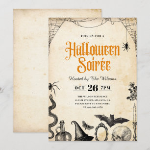 Invitación a la Soirée Rustic Vintage Adulto Hallo