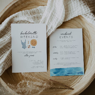 Invitación a la soltera de playa y a la tineraria