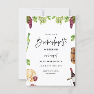 Invitación a la soltera de vino