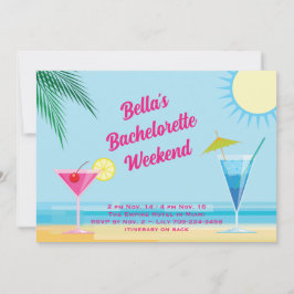 Invitación a la soltera Tropical Beach Weekend