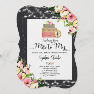 Invitación A La Sra. Floral Para La Ducha De Novia