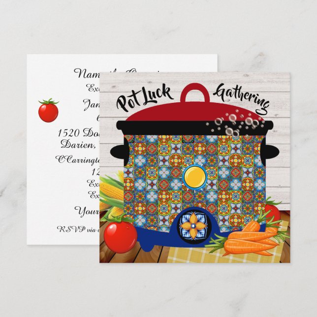 Invitación a la suerte de la olla (Anverso / Reverso)