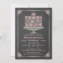 Invitación a la tabla de cromos de cumpleaños de f