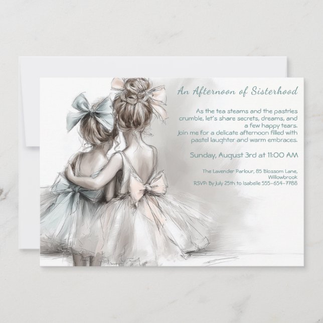 Invitación a la tarde del Té Romántico (Anverso)