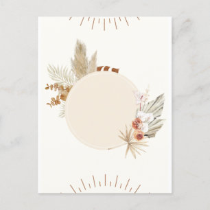 Invitación a la tarjeta Boda de Bohemia floral