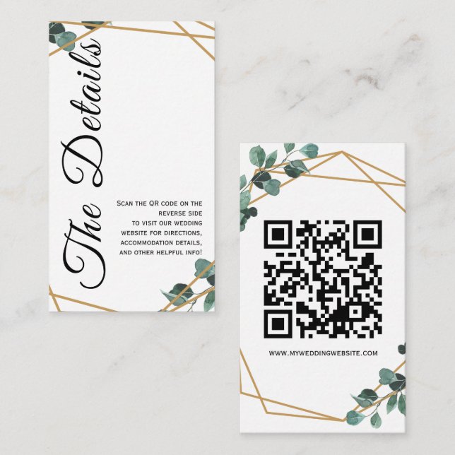 Invitación a la tarjeta de cierre mínima de verde (Anverso / Reverso)
