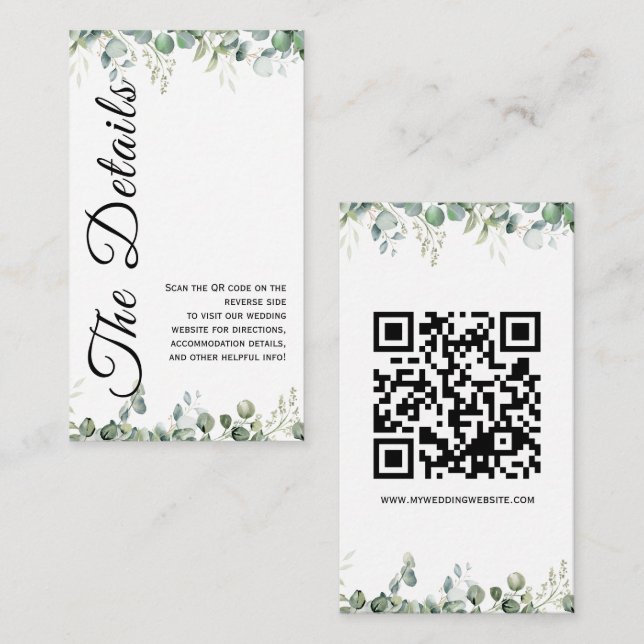 Invitación a la tarjeta de cierre mínima de verde (Anverso / Reverso)