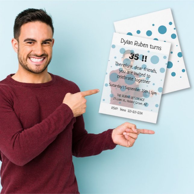 Invitación a la tarjeta de cumpleaños de fotos mod (Subido por el creador)