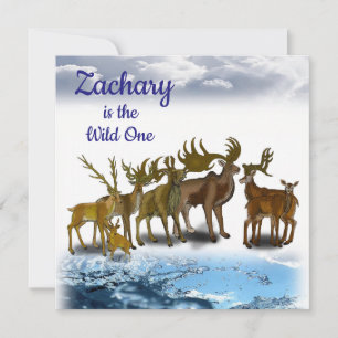 Invitación a la tarjeta de cumpleaños de Wild One