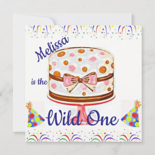 Invitación a la tarjeta de cumpleaños de Wild One