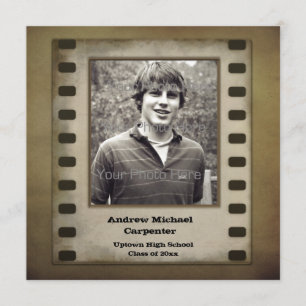 Invitación a la tarjeta de fotos Grunge de Brown F