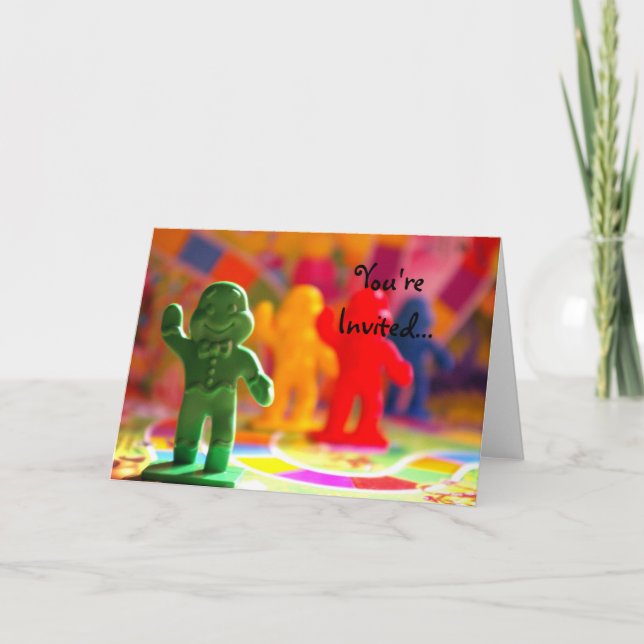 Invitación a la tarjeta de tierra de Candy (Anverso)