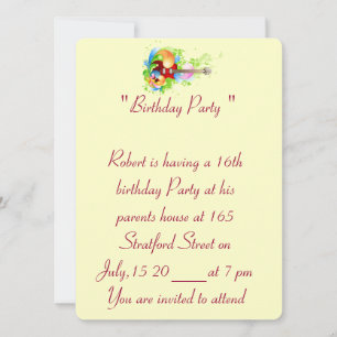 Invitación a la tarjeta fotográfica de cumpleaños 