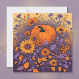 Invitación a la tarjeta plana de Halloween Garden