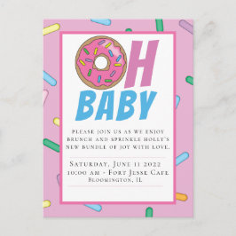 Invitación a la tarjeta postal Baby Shower con sal