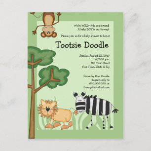 Invitación a la tarjeta postal de Baby Shower Jung