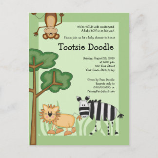 Invitación a la tarjeta postal de Baby Shower Jung