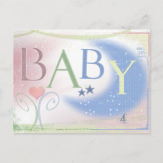 Invitación a la tarjeta postal de la ducha para be