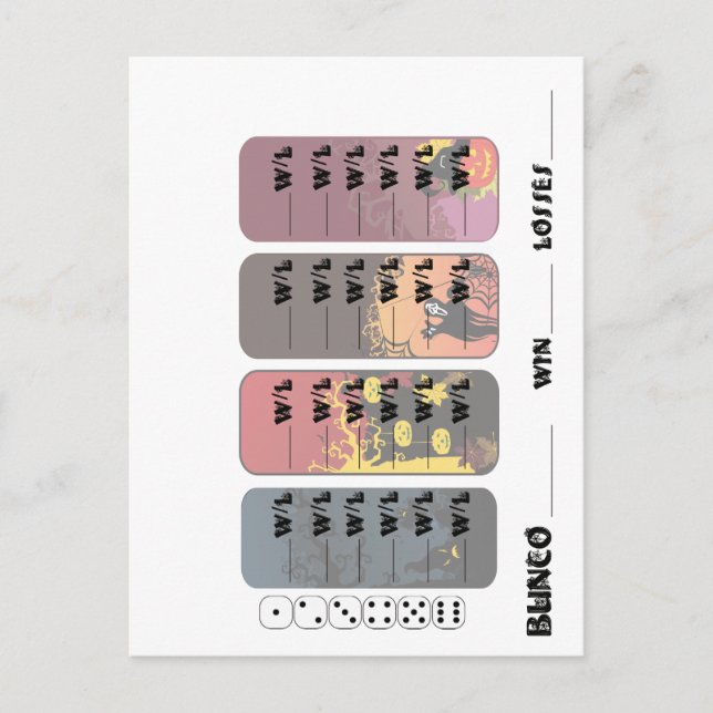 Invitación a la tarjeta postal especial de Bunco (Anverso)